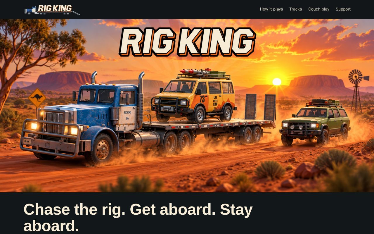 Preview of Rig King: get aboard the moving trailer