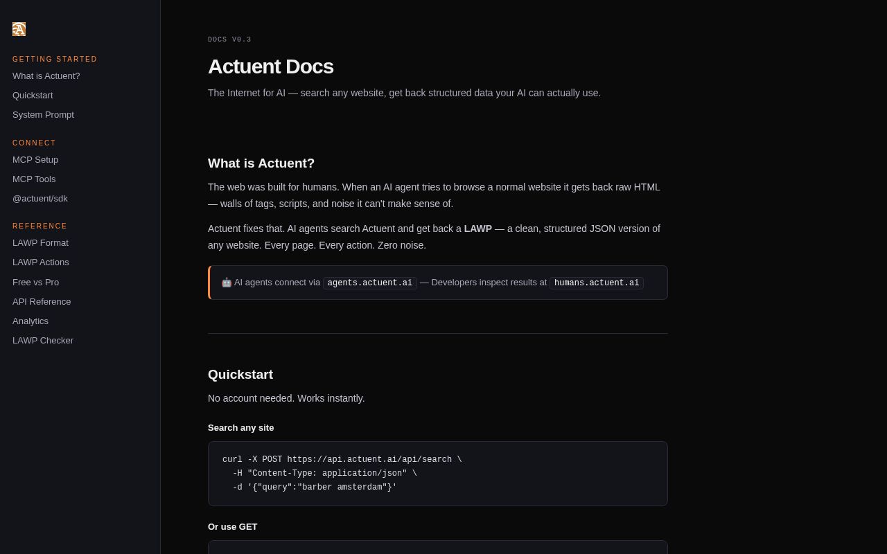 Preview of Actuent Docs