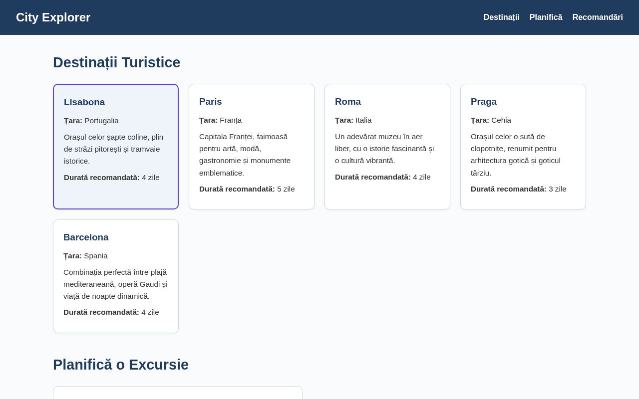 Preview of City Explorer