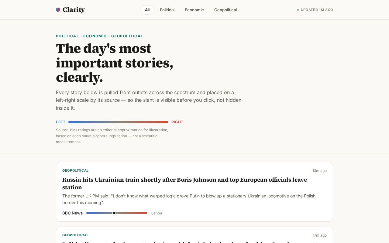 Preview of The day's most important stories, clearly.