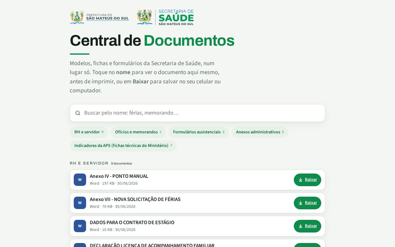 Preview of Central Documentos