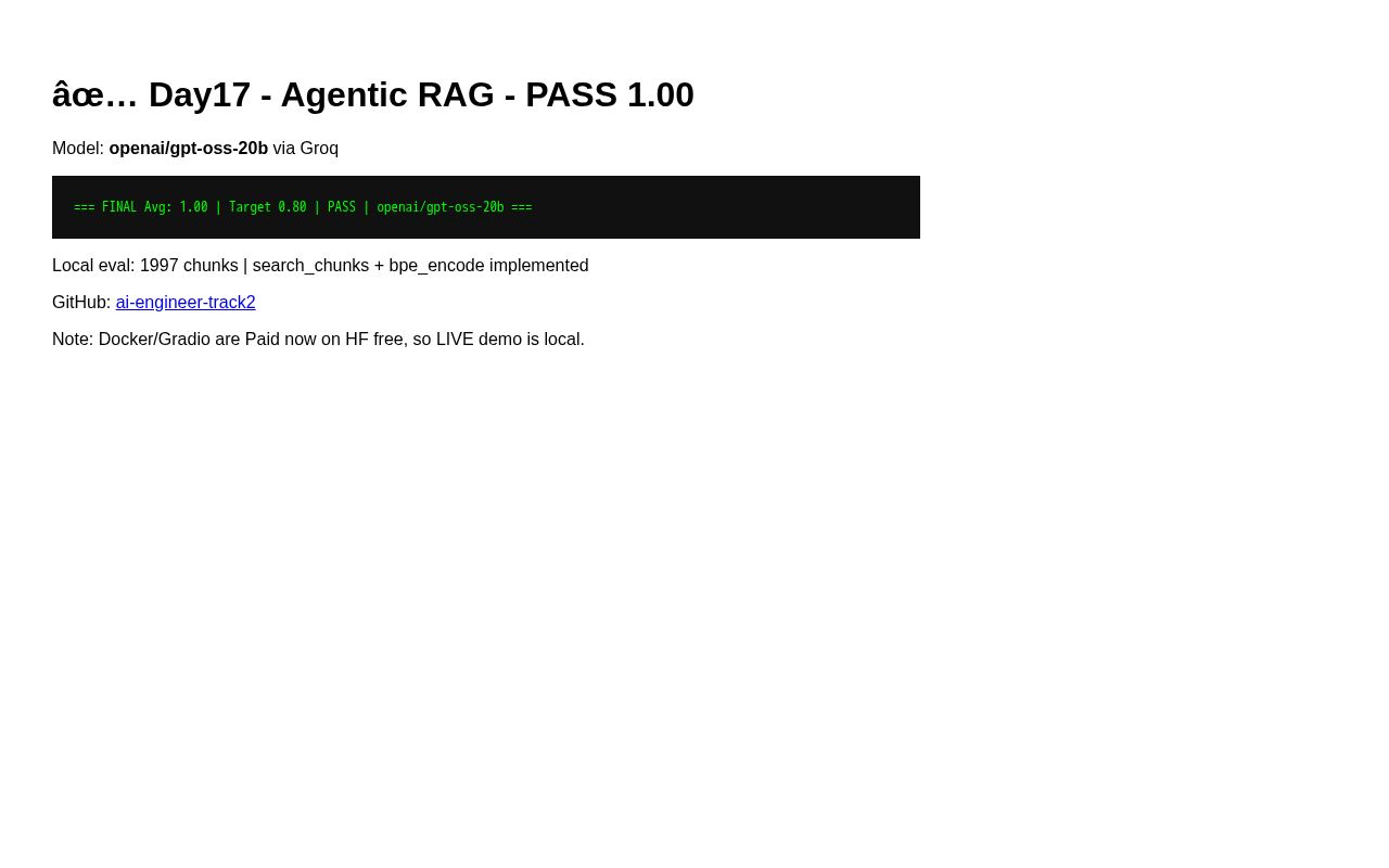 Preview of Ai Engineer Track2 Agentic
