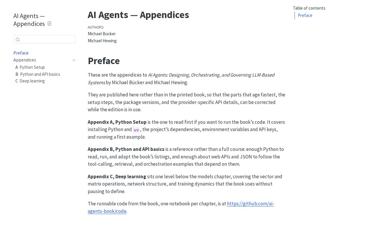 Preview of Appendices