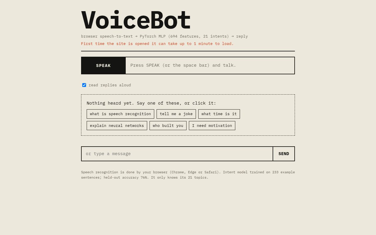 Preview of VoiceBot