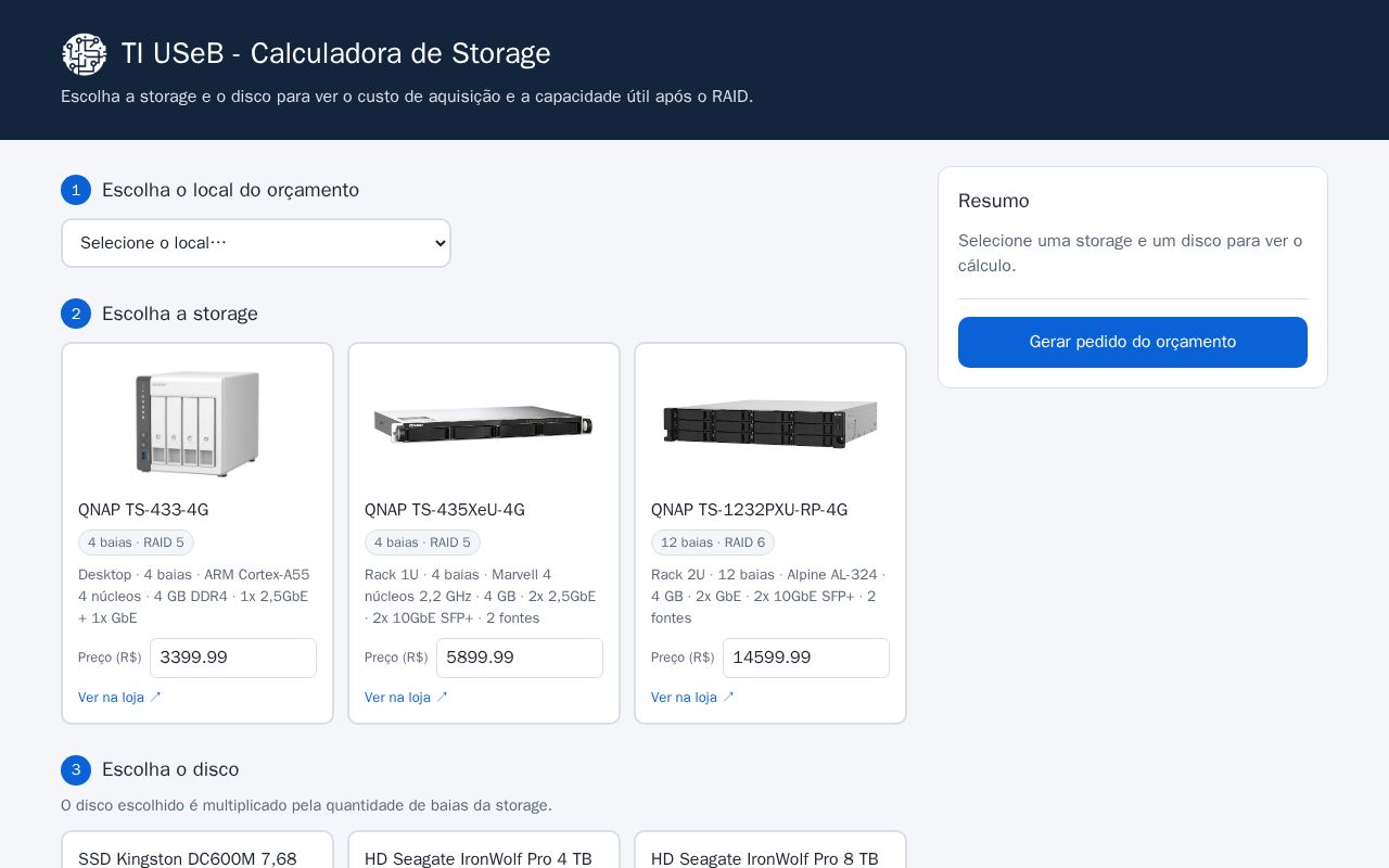 Preview of Calculadora Storage