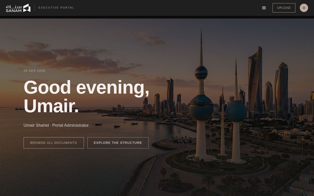 Preview of Executive Portal Design
