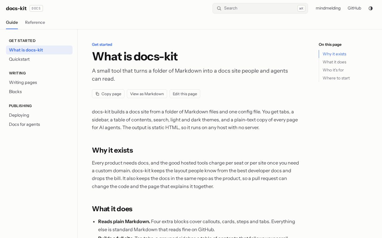 Preview of Docs Kit