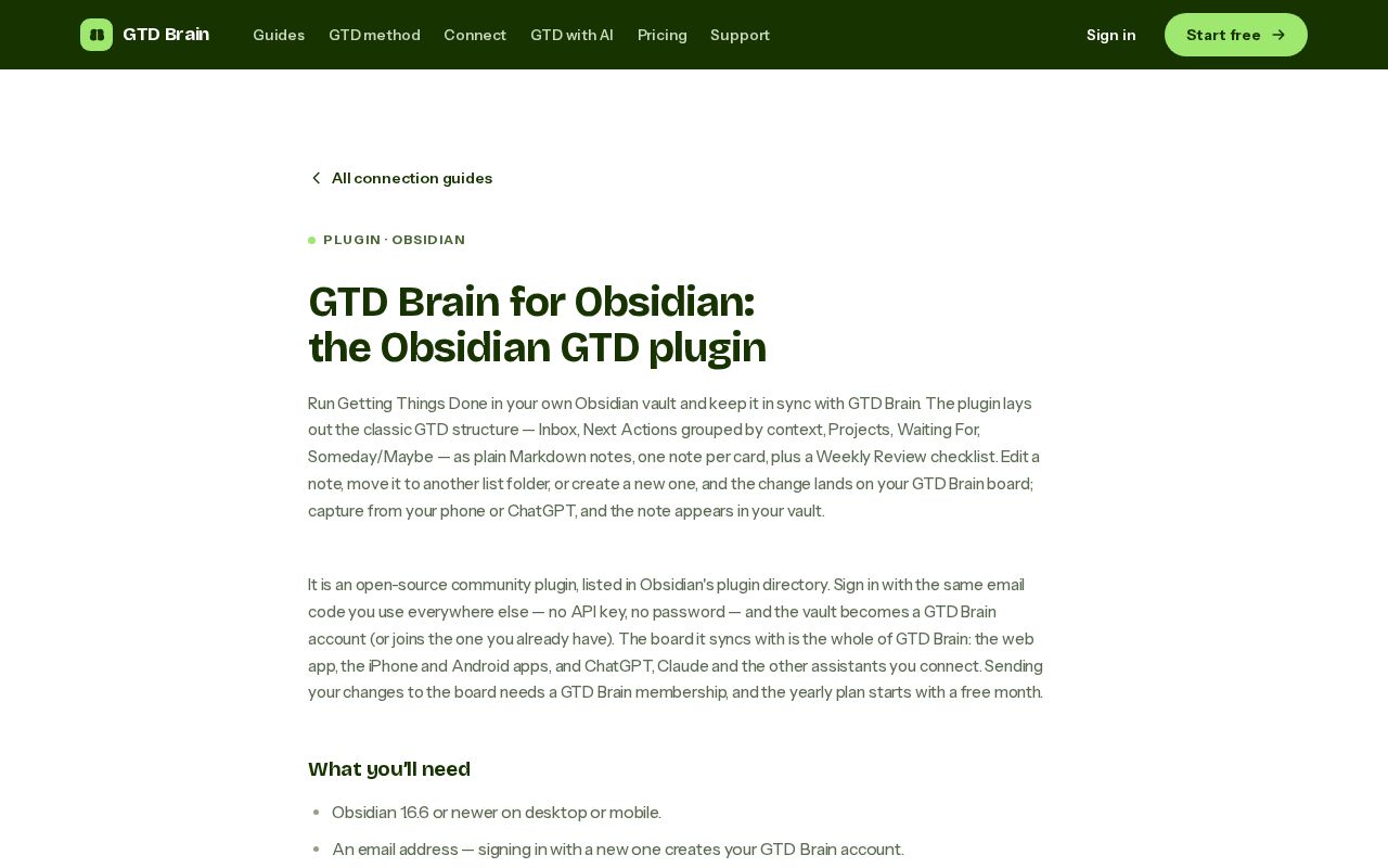Preview of Gtdbrain Obsidian