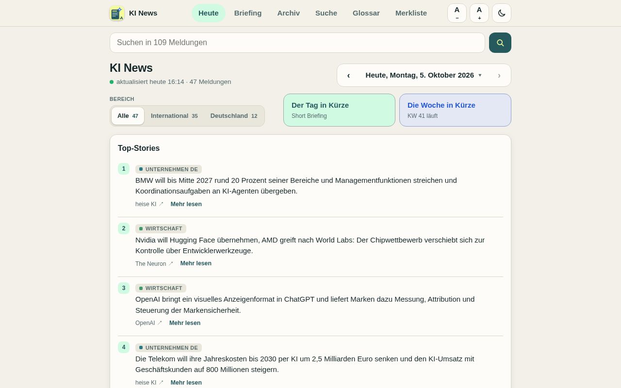 Preview of Ai News Hub