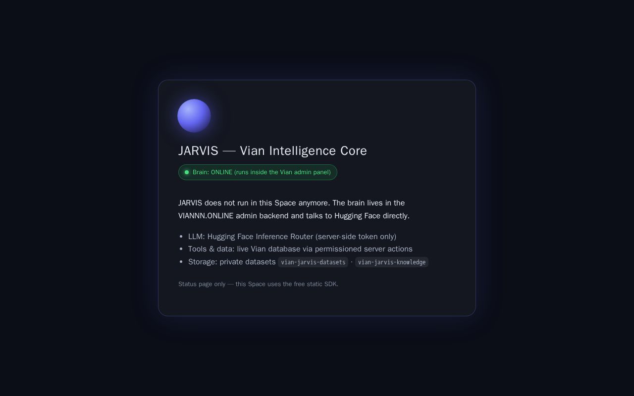 Preview of JARVIS Status