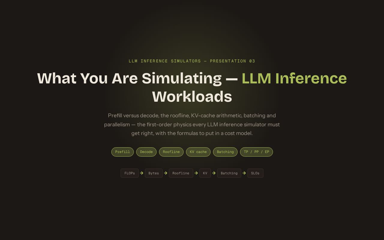 Preview of InfSim 03 LLM Inference Workloads