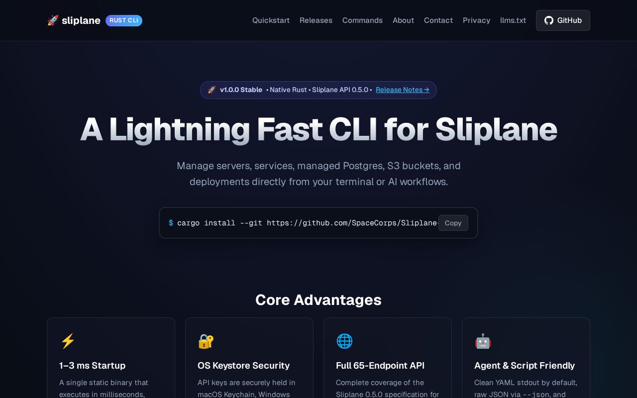 Preview of Sliplane CLI