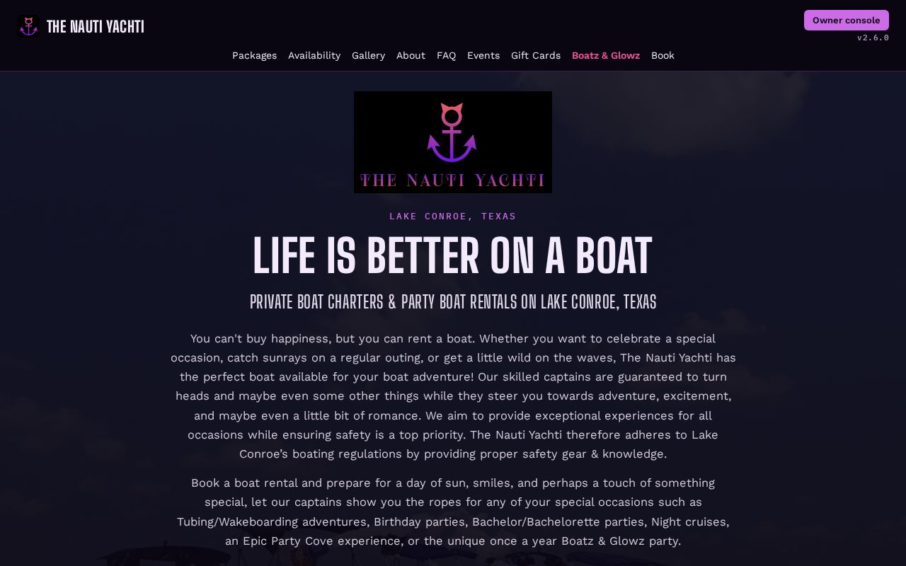 Preview of Nauti Yachti App