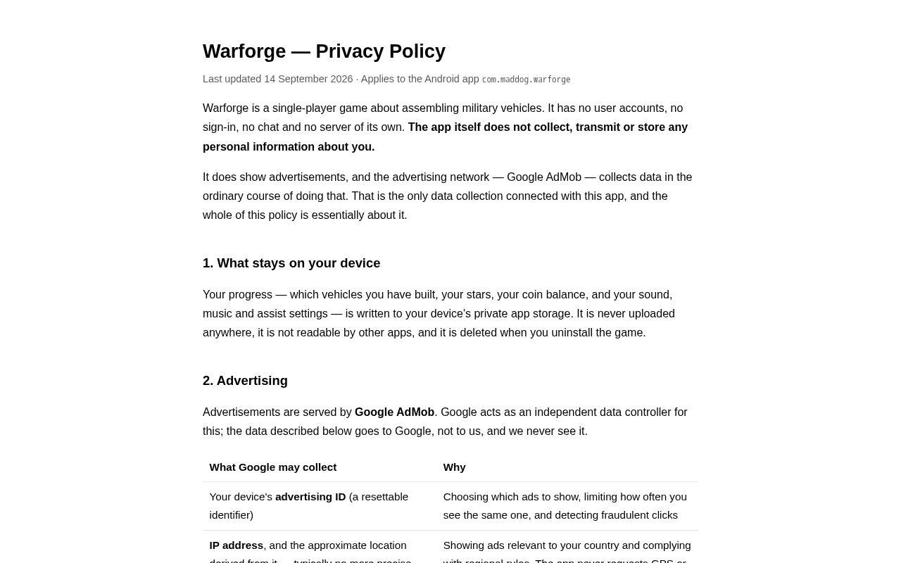 Preview of Warforge
