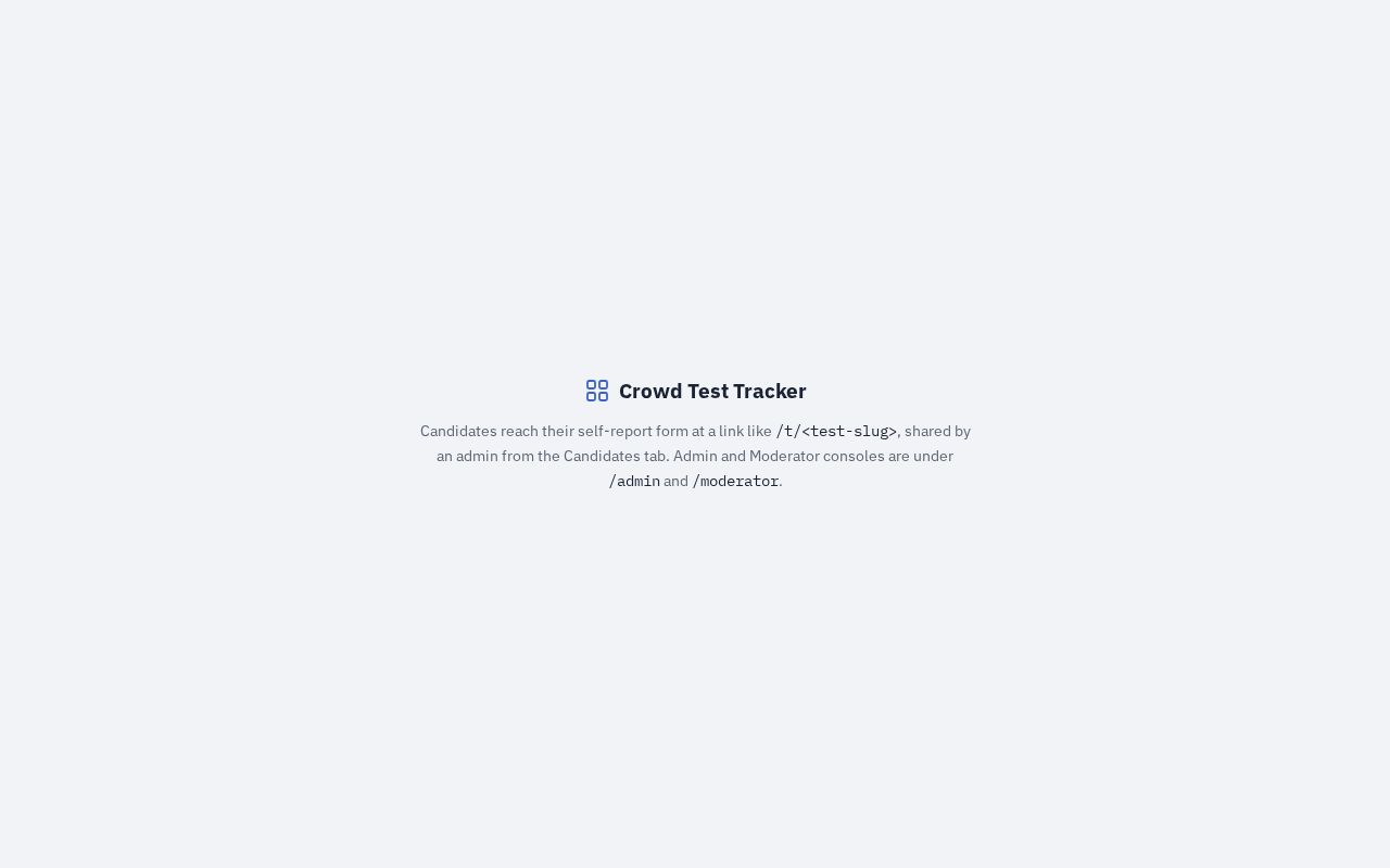 Preview of Load Testing Tracker
