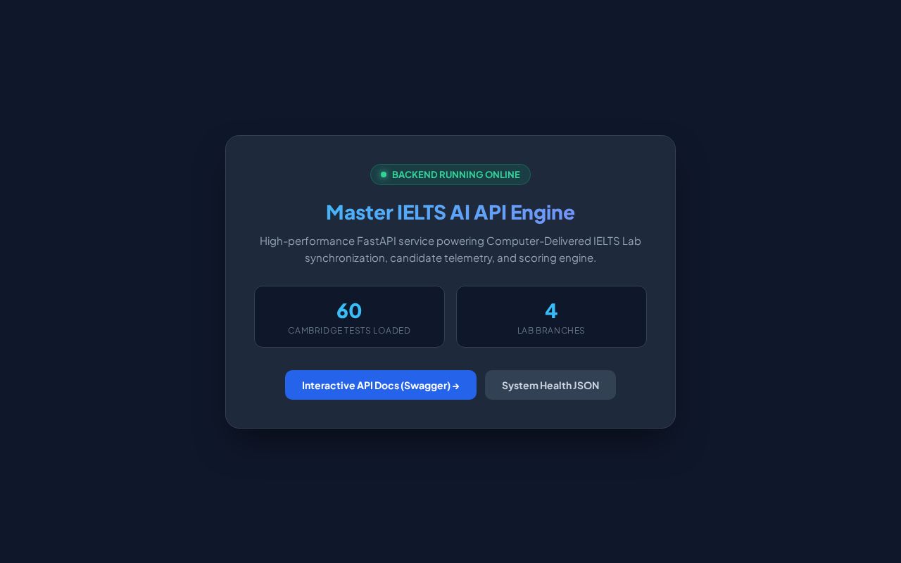 Preview of Master IELTS AI Backend