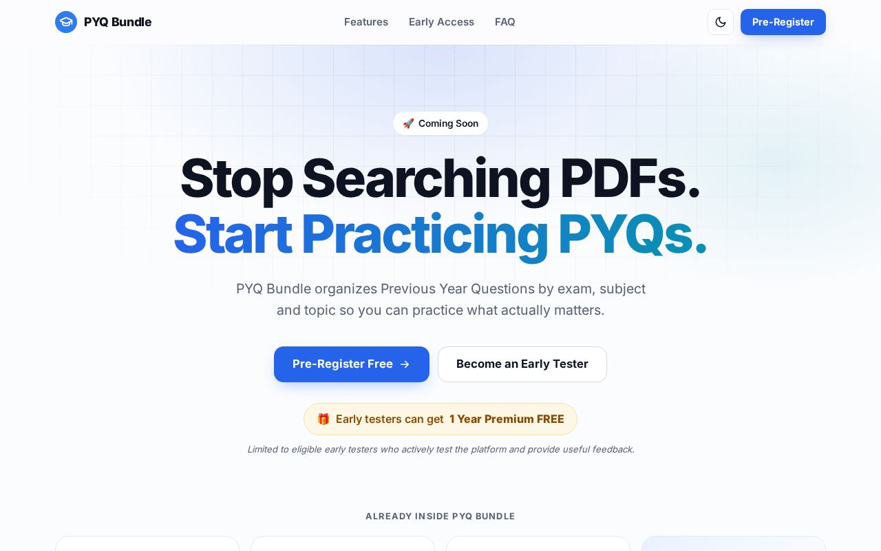 Preview of PYQ Bundle Static