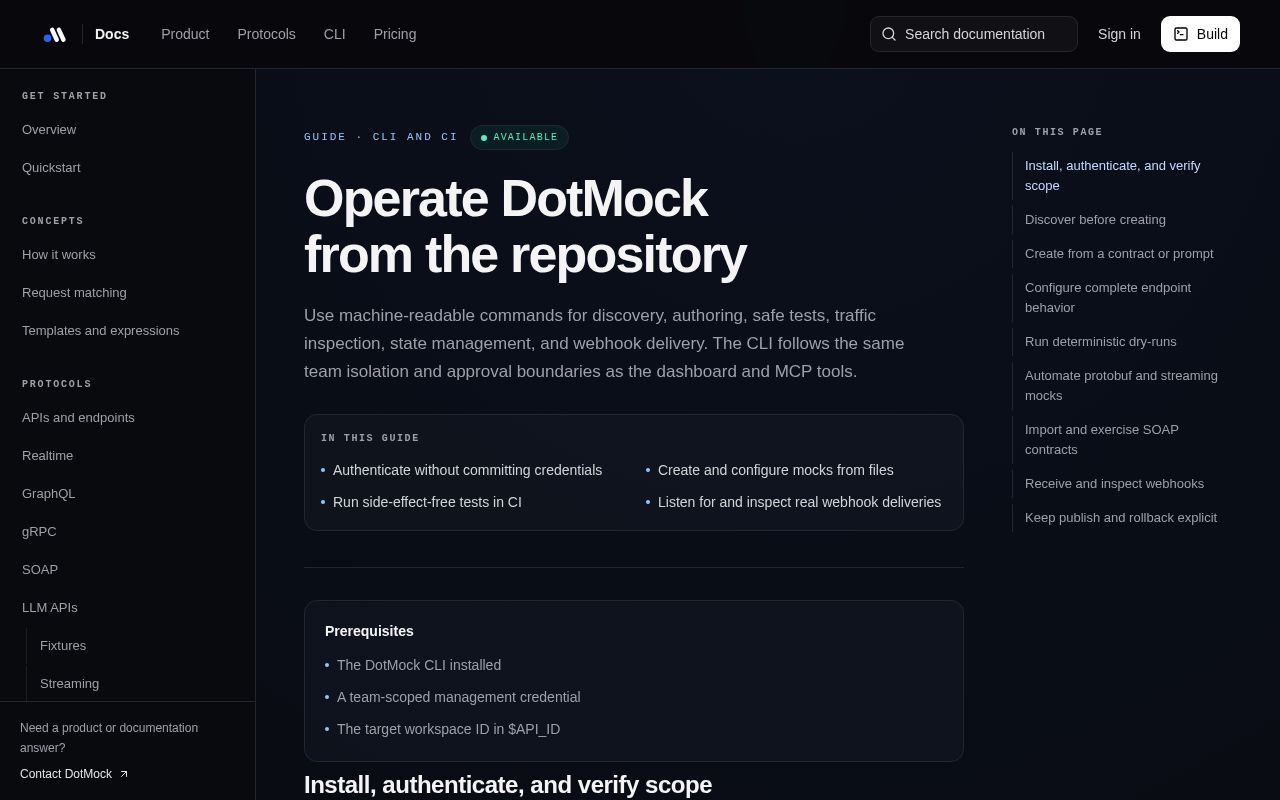 Preview of Dotmock Cli