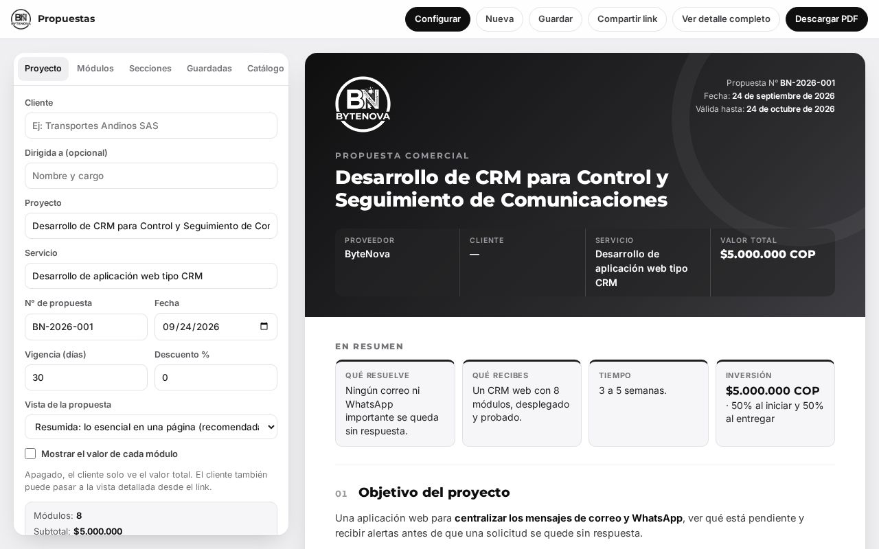 Preview of Propuesta Comercial Bytenova