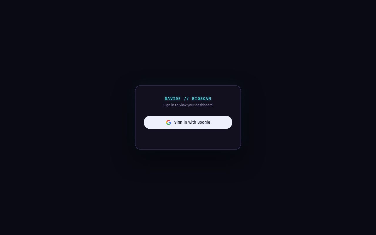 Preview of Bioscan Dashboard