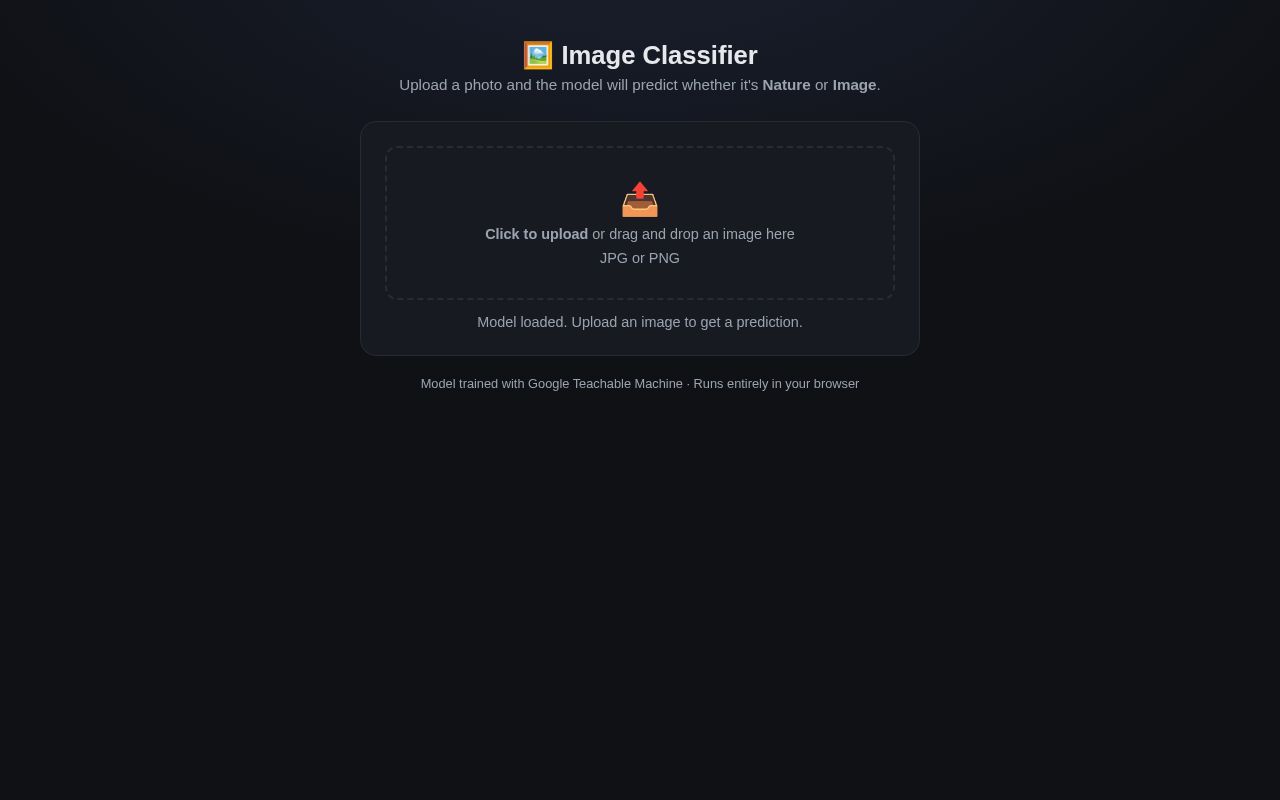 Preview of Nature Image Classifier