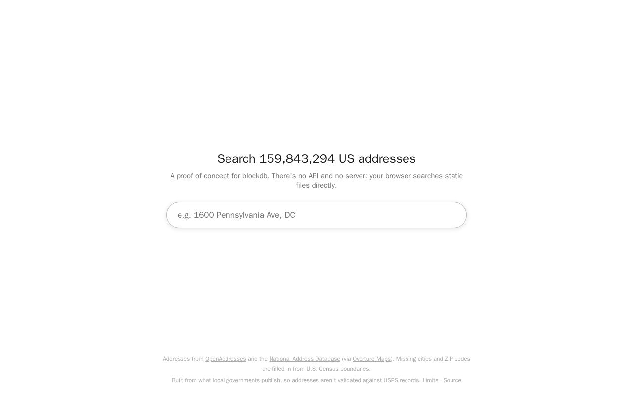 Preview of US Address Search