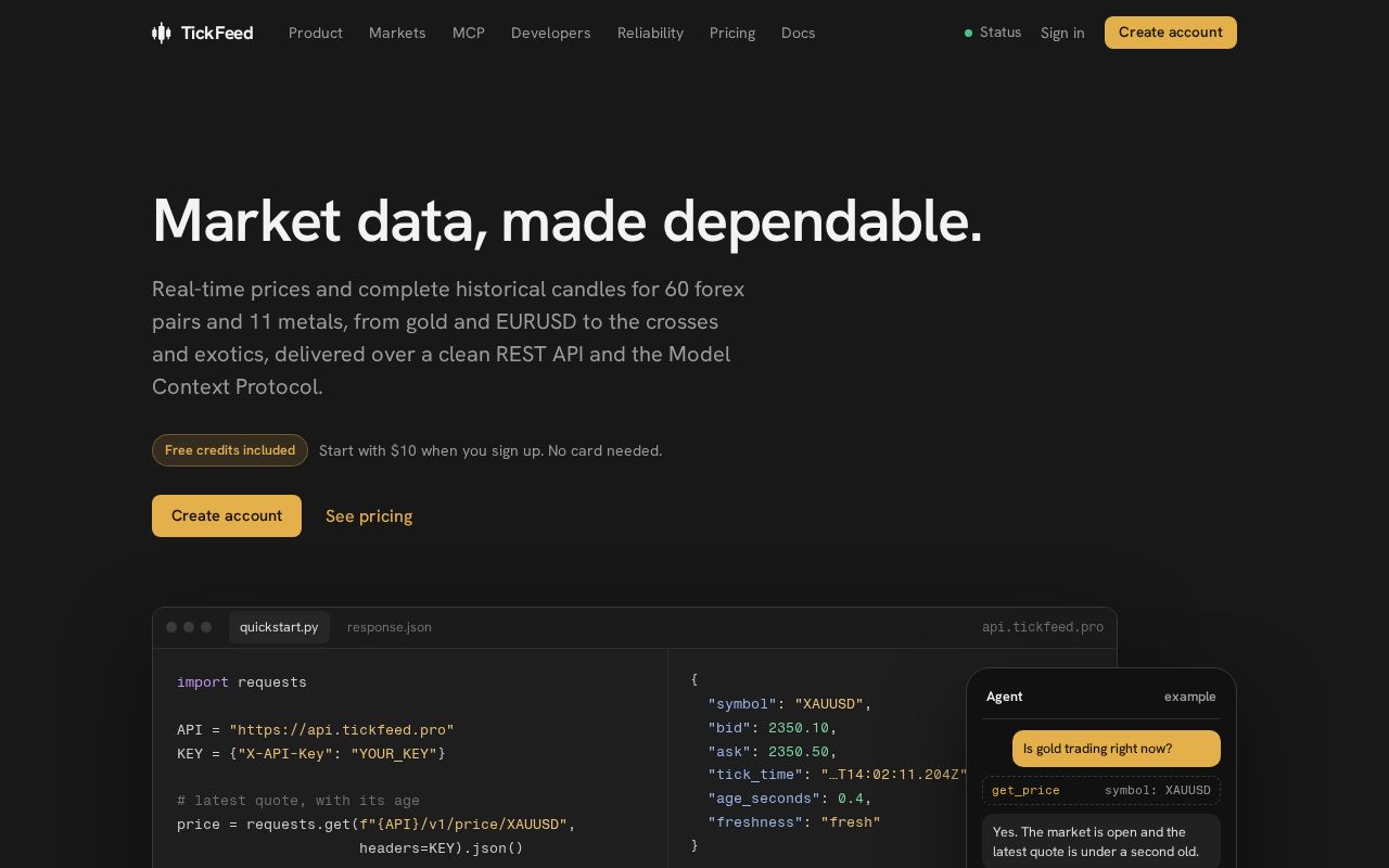 Preview of Tickfeed