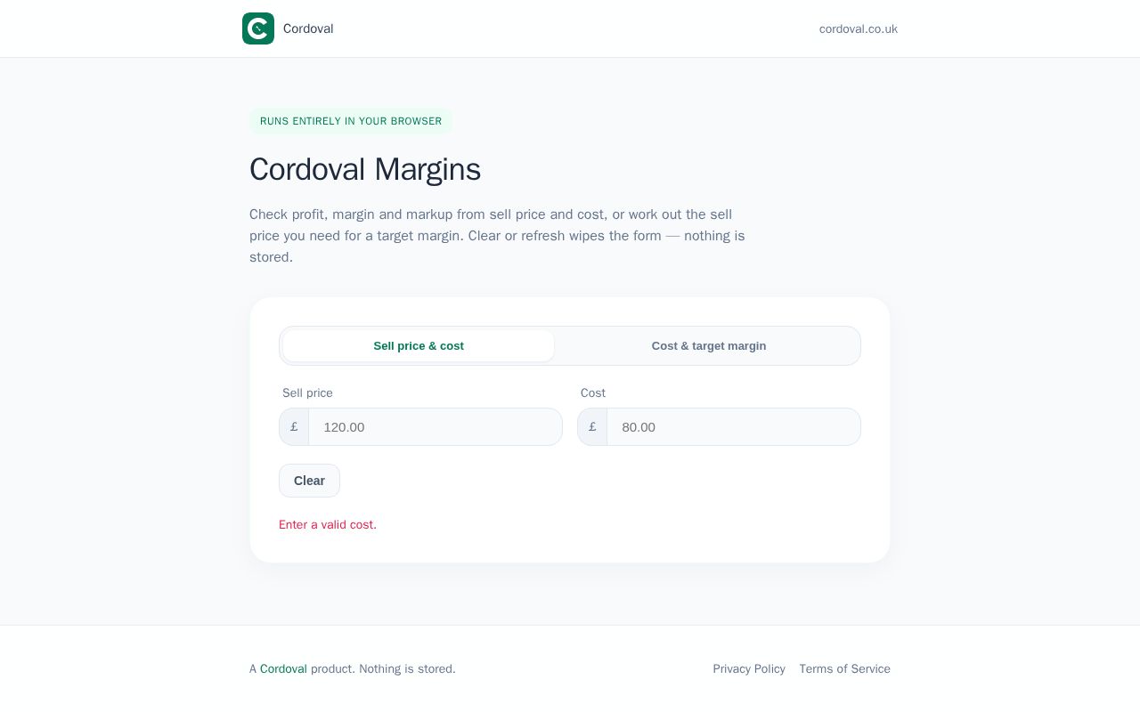 Preview of Cordoval Margins