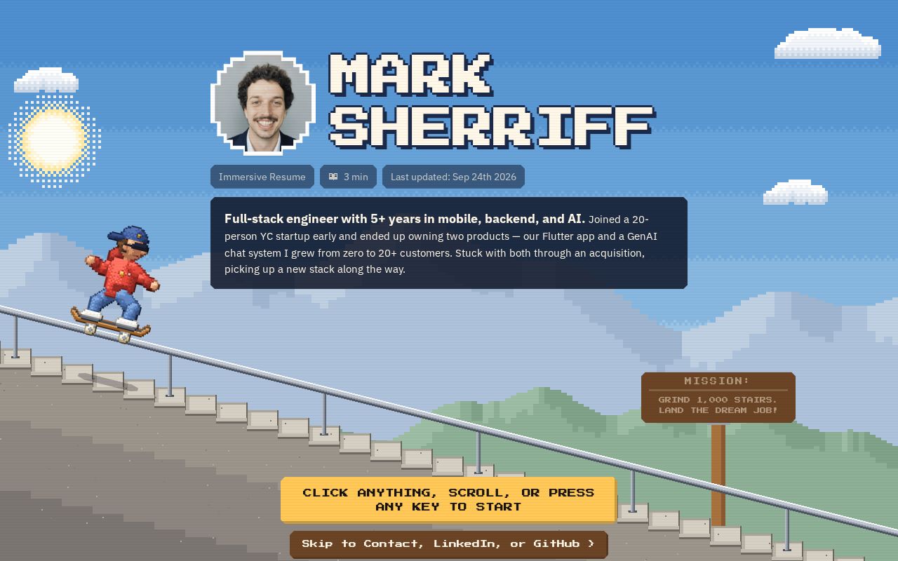 Preview of Immersive Resume
