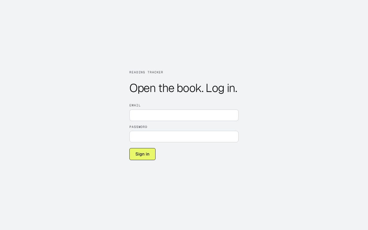 Preview of A personal reading log: shelf, sessions, and the thoughts you took from each book
