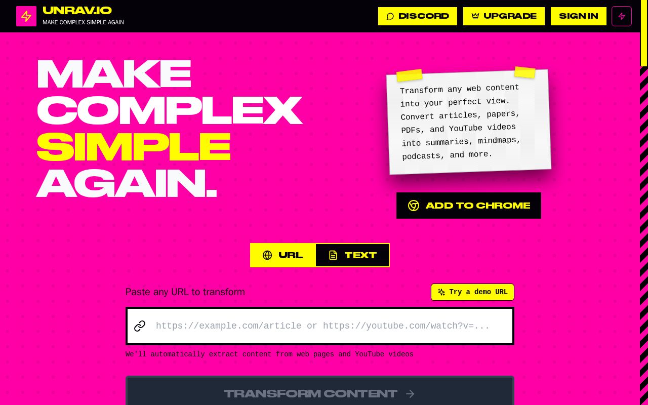 Preview of unrav.io: Make complex simple again