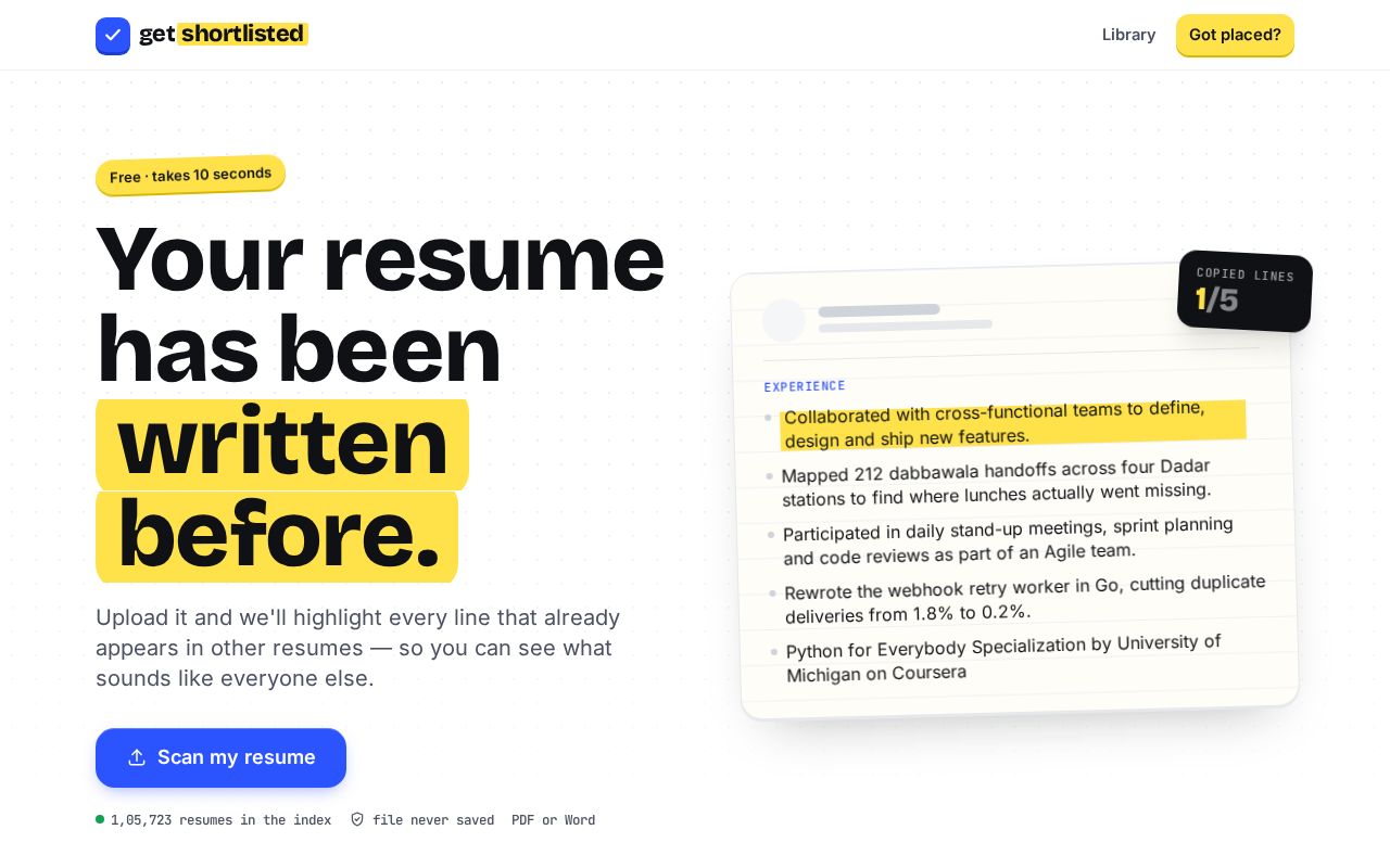 Preview of Getshortlisted