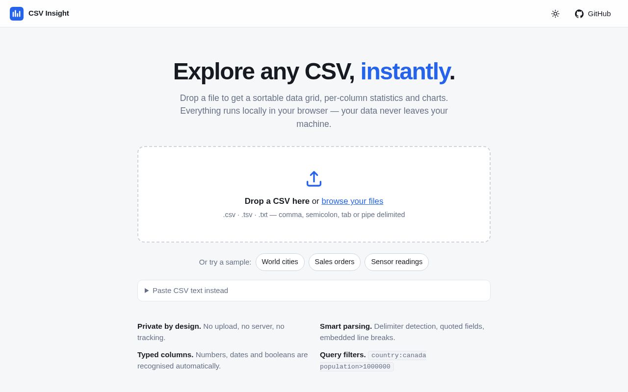 Preview of Csv Insight