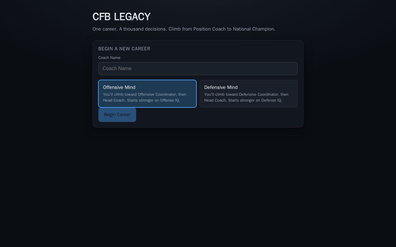 Preview of CFB Legacy