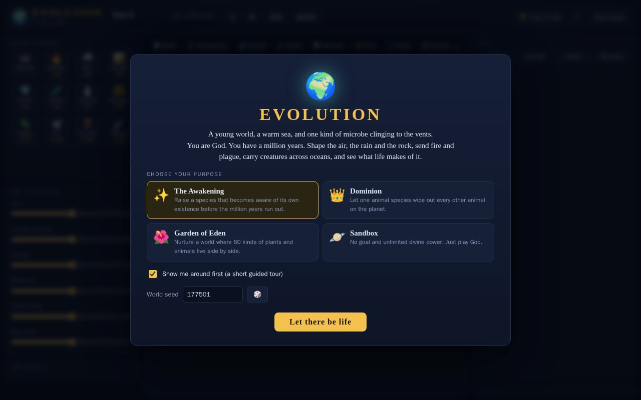 Preview of Evolution Simulator