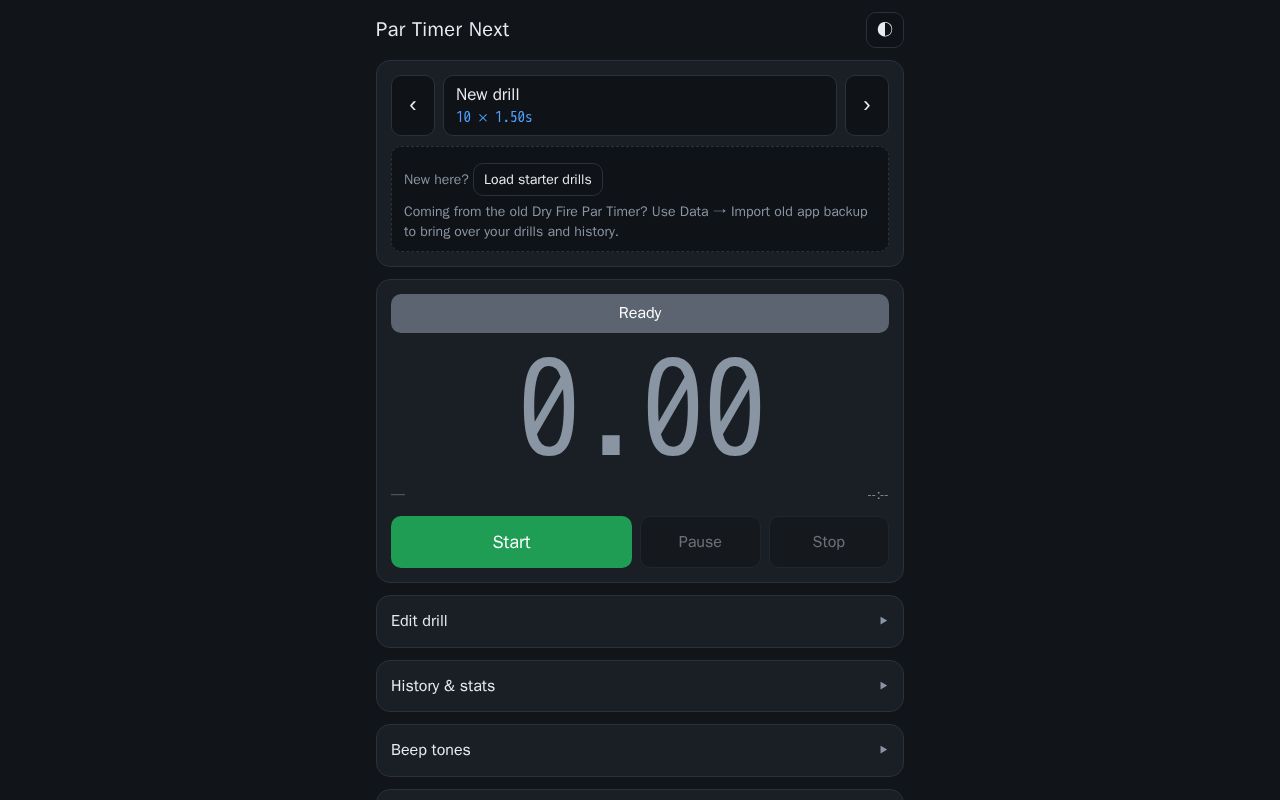 Preview of Dryfire Par Timer Next