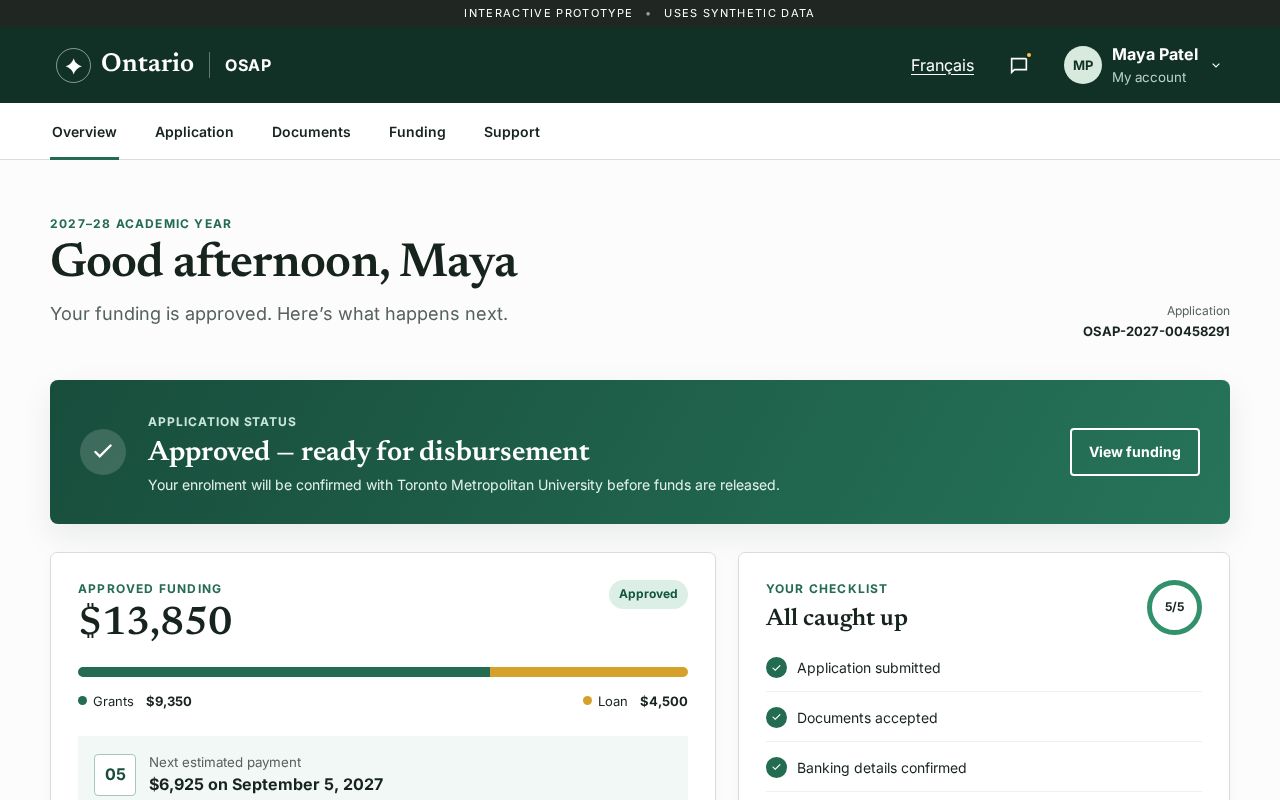 Preview of Customer-facing OSAP legacy application remediation prototype