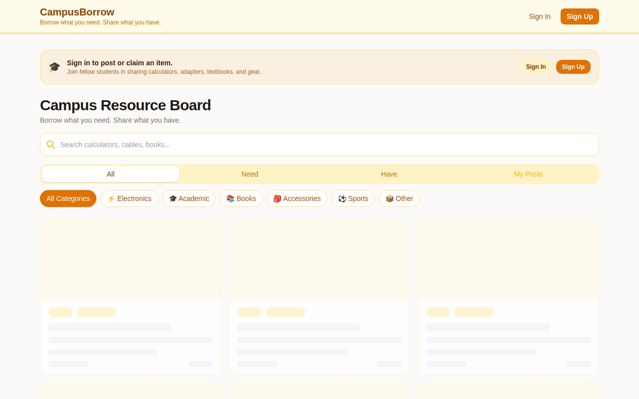 Preview of CampusBorrow