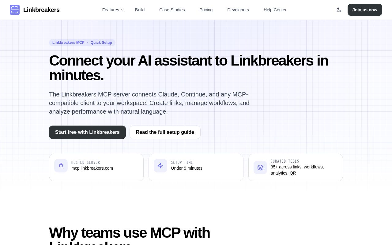 Preview of Linkbreakers MCP Server