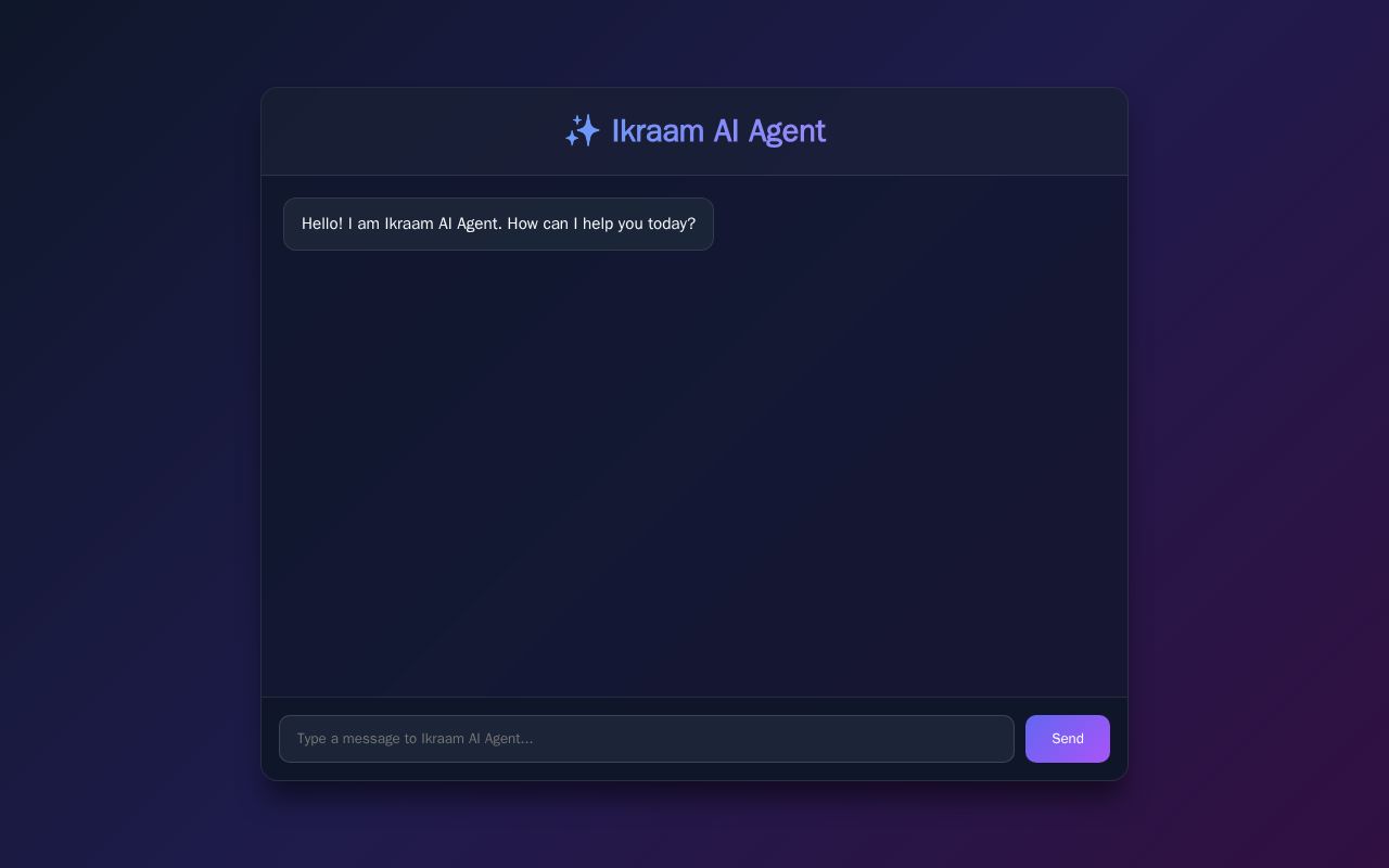 Preview of Ikraam AI Agent