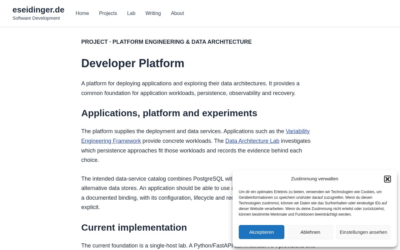 Preview of Developer Platform