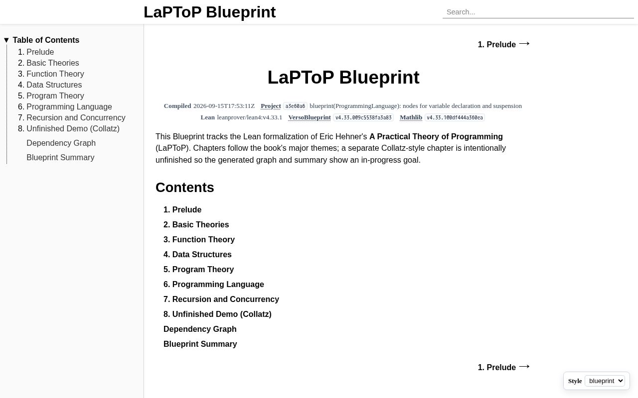 Preview of lean formalization of Eric Hehner's "A Practical Theory of Programming"