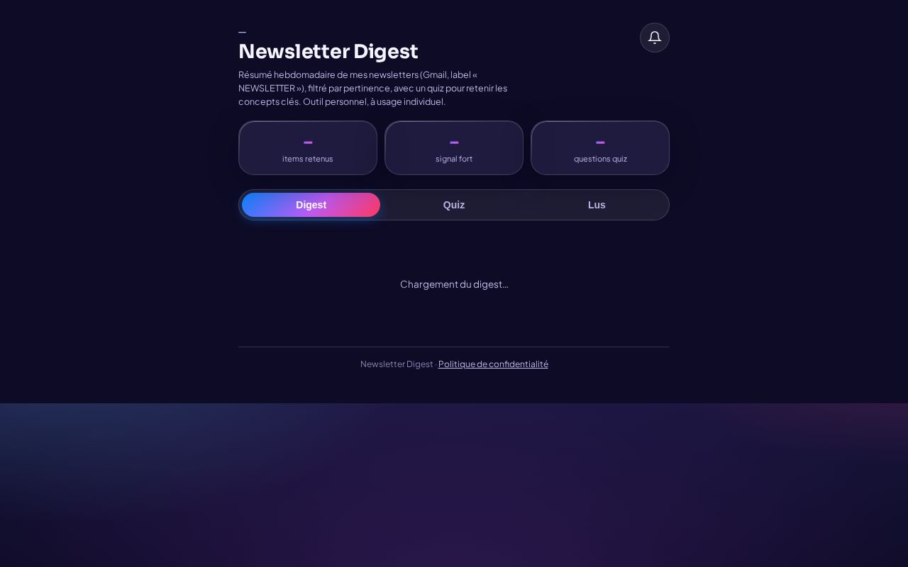 Preview of Newsletter Digest