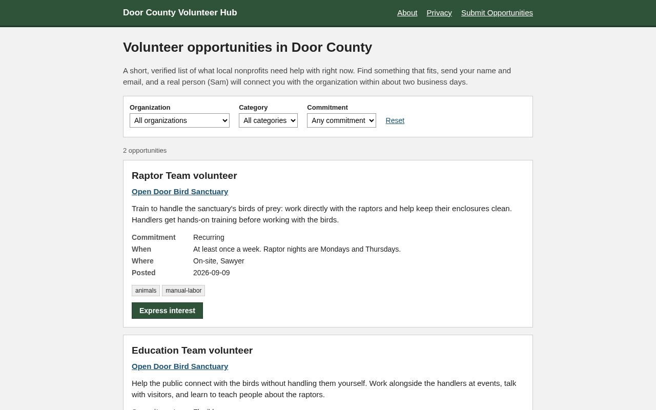 Preview of Fixing the broken volunteer pipeline in Door County