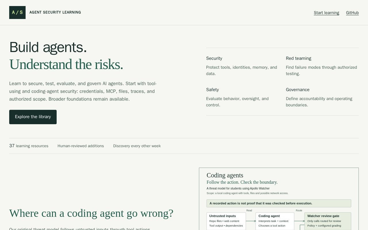 Preview of Awesome Agent Security Learning