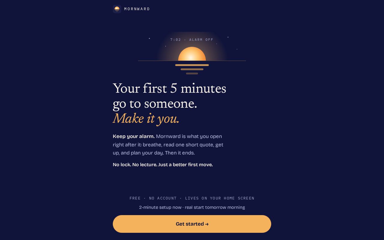 Preview of Mornward App Github Io