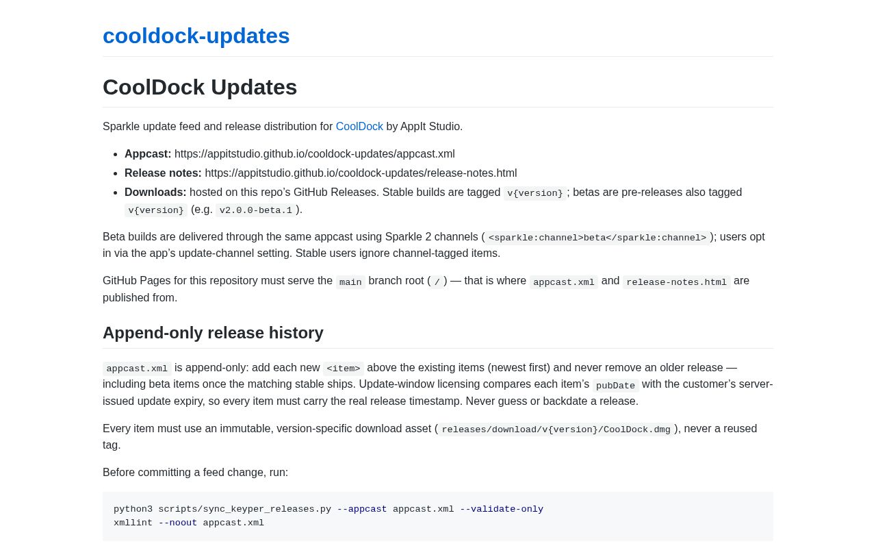 Preview of Cooldock Updates