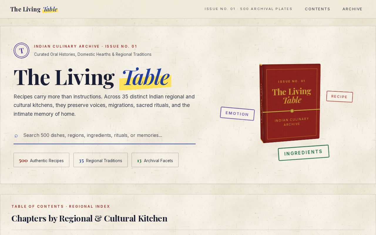 Preview of The Living Table