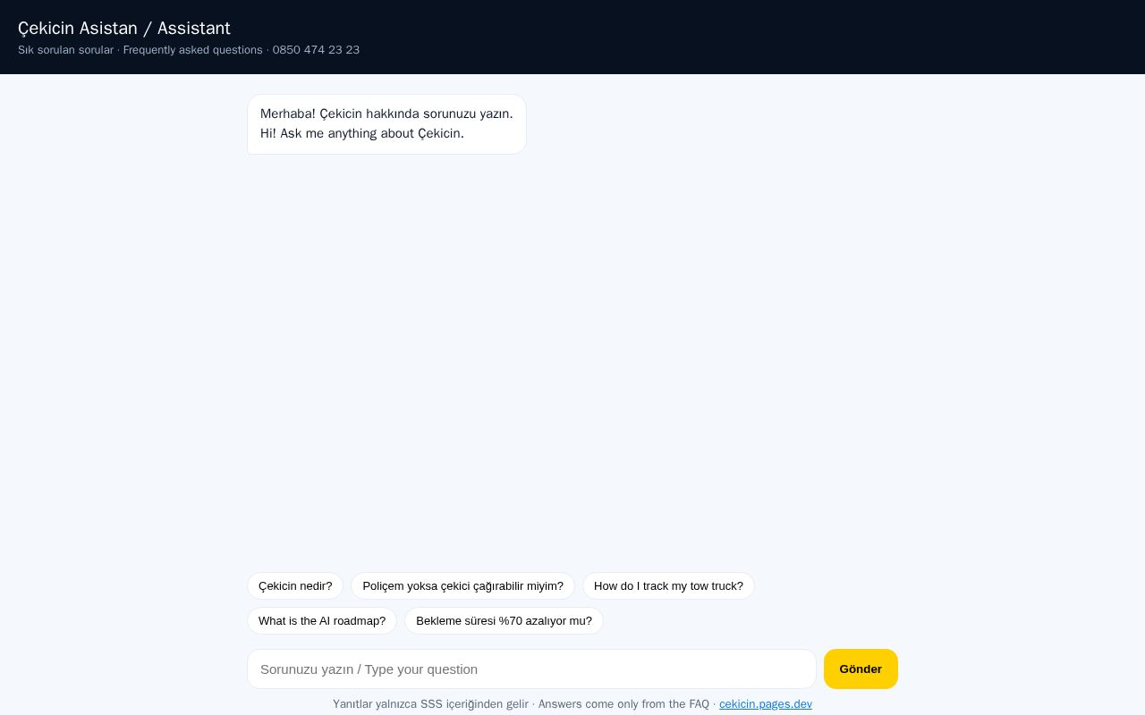 Preview of Cekicin Assistant