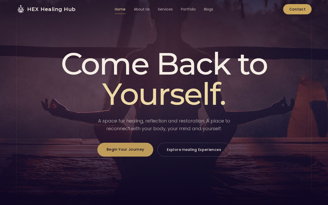 Preview of Hex Healing Frontend
